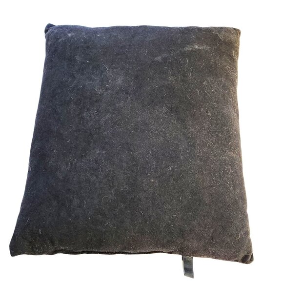 Throw Pillow Velvety Giraffe Safari animal trees nature boho vtg Bess Navy tan - Picture 2 of 5